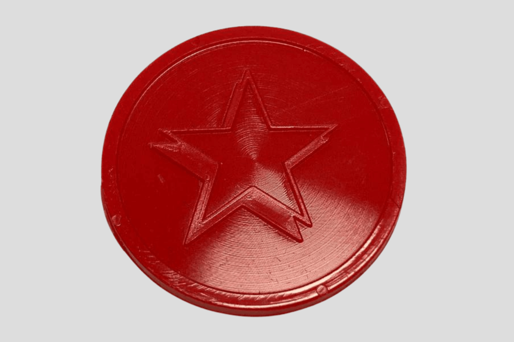 Embossed Plastic Tokens in Stock Tokens JM Band EU 1 Red Star 