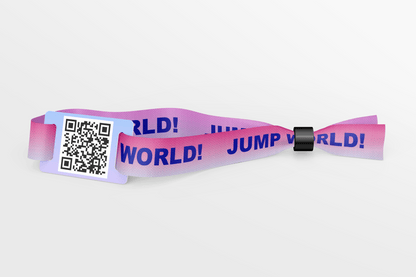 Fabric Wristbands with QR Code - Colour Print Fabric Wristbands JM Band® 