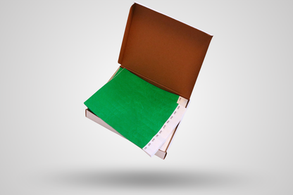 A photo of Paper Wristbands Box Of 1000 - Plain Stock from JM Band®. Purchase Paper wristbands in Dark Green here.